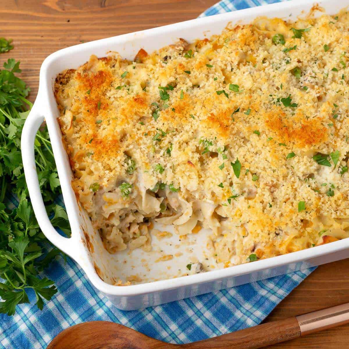 Tuna Noodle Casserole Retro Recipe Box