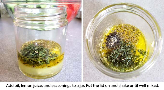 Salad dressing in a jar