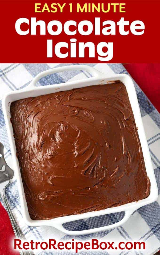 Easy Chocolate 1 Minute Icing