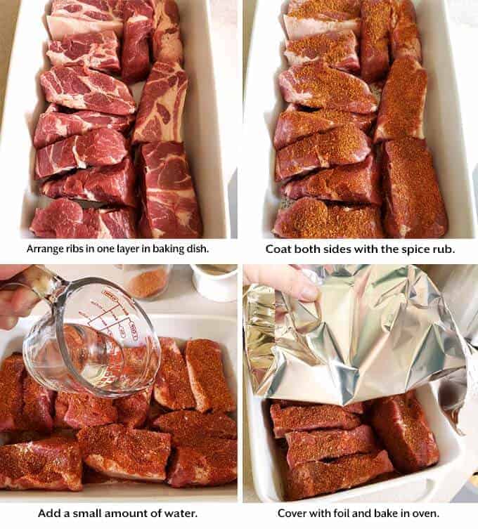 preparing Oven Baked Ribs