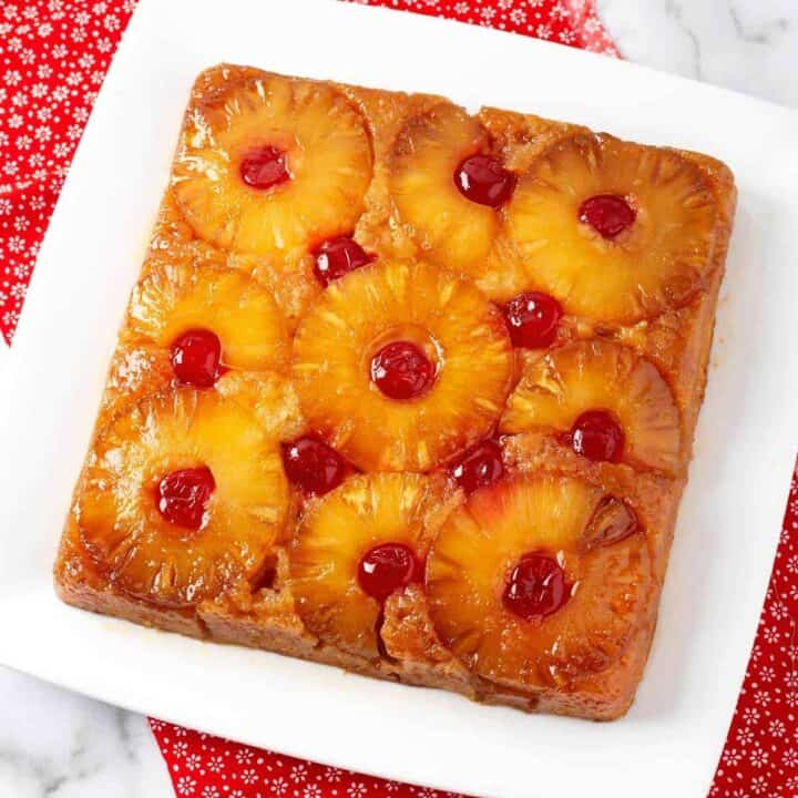 Pineapple Upside Down Cake Retro Recipe Box