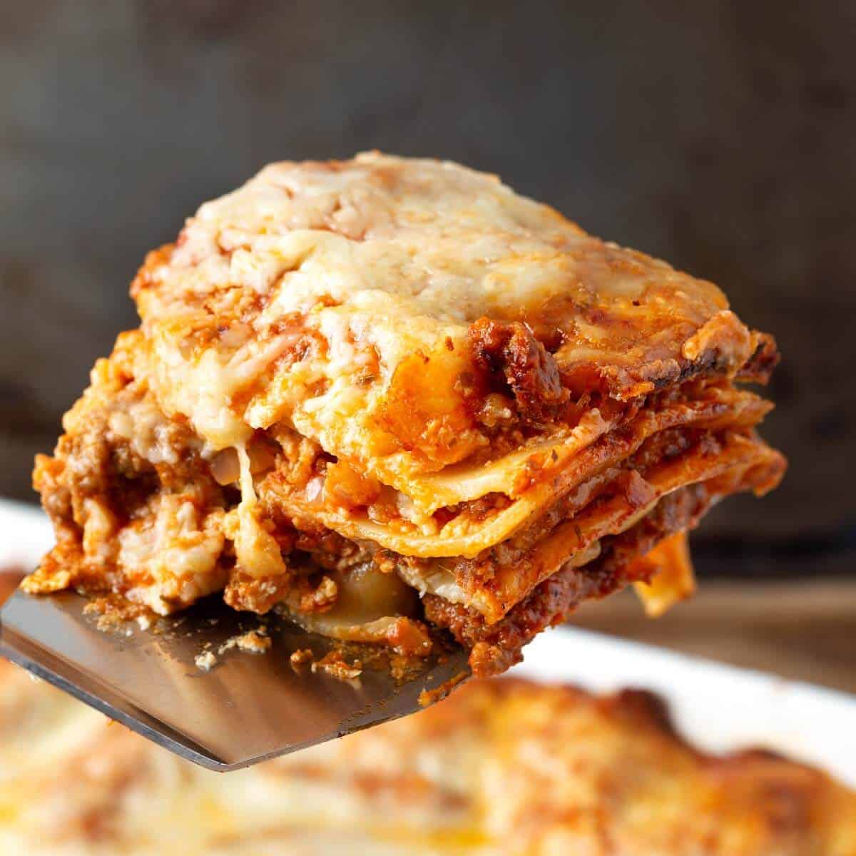 Classic Homemade Lasagna Retro Recipe Box