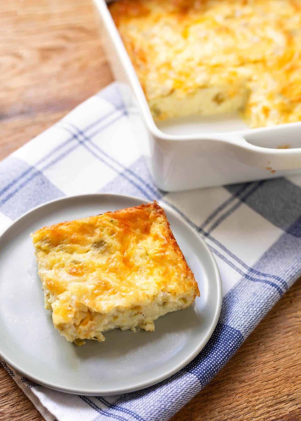 Green Chile Egg Casserole Retro Recipe Box