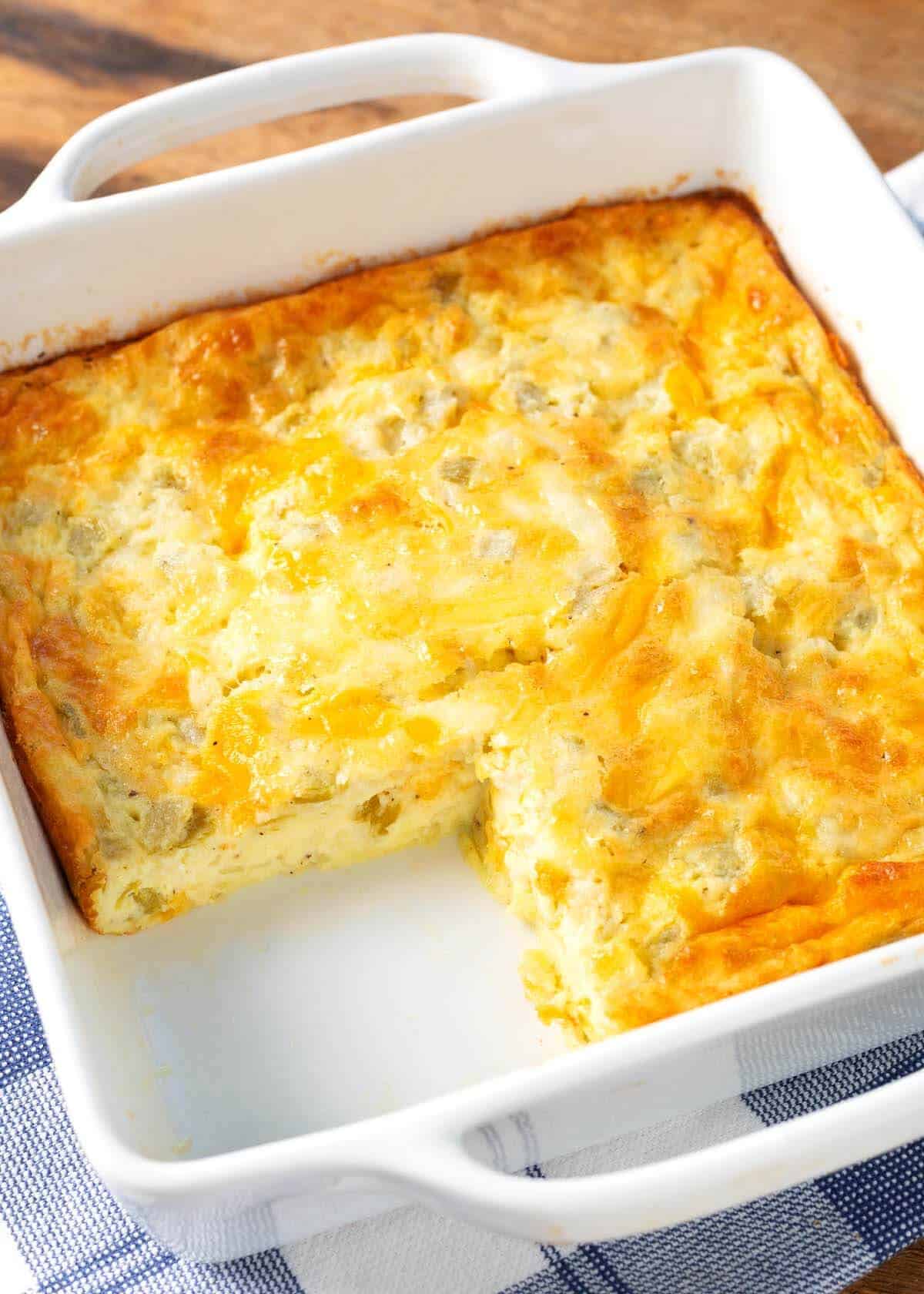 Green Chile Egg Casserole Retro Recipe Box