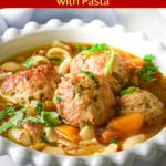 Instant Pot Meatball Soup pin
