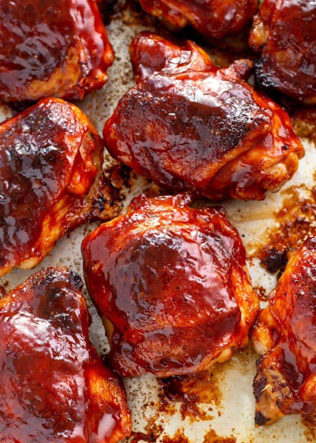 Oven Baked BBQ Chicken Thighs - Retro Recipe Box