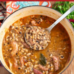 Black-Eyed Peas in a red pot