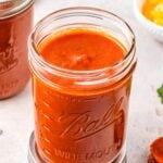 Enchilada Sauce in a mason jar