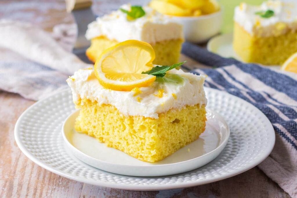 Easy Lemon Snack Cake Retro Recipe Box