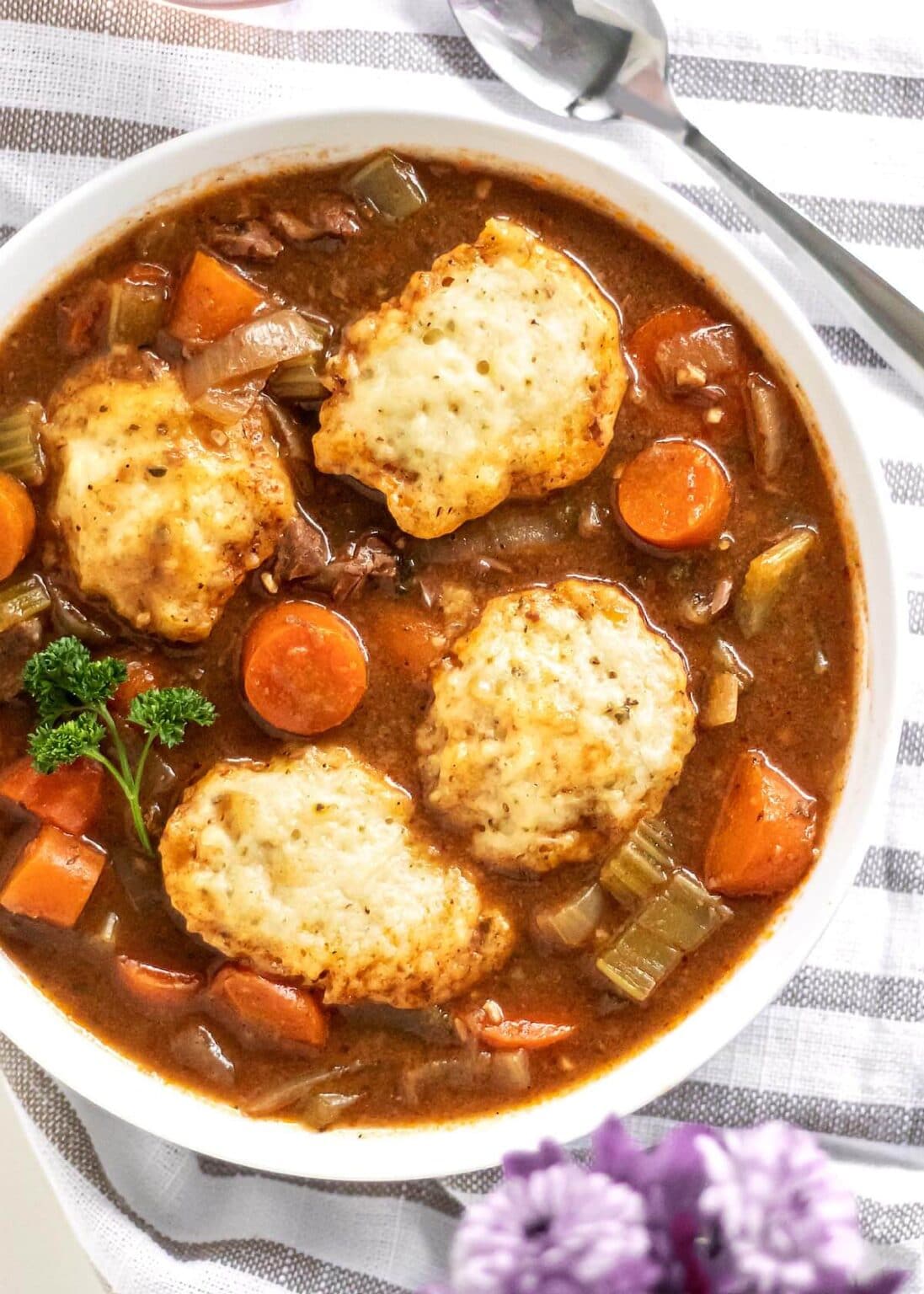 Slow Cooker Beef and Dumplings Retro Recipe Box