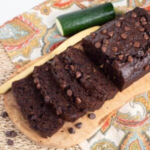 Chocolate Zucchini Bread loaf sliced