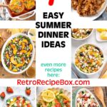 7 Easy Summer Dinner Ideas collage.