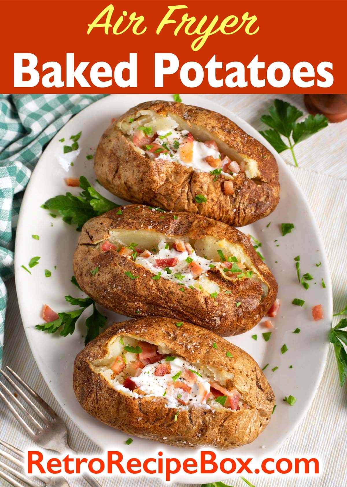Air Fryer Baked Potatoes Retro Recipe Box