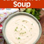 Creamy Cauliflower Soup in a bowl