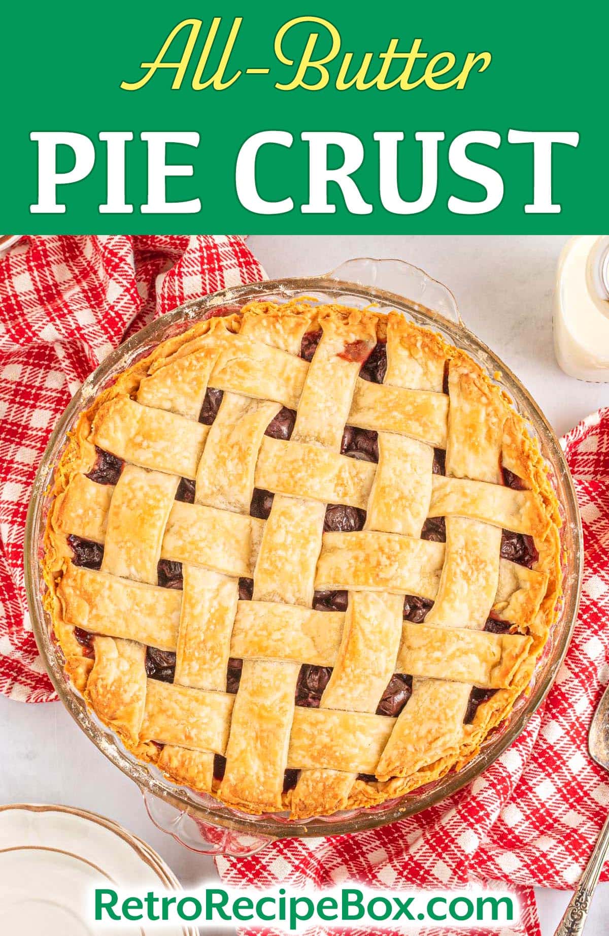 Flaky AllButter Pie Crust Retro Recipe Box