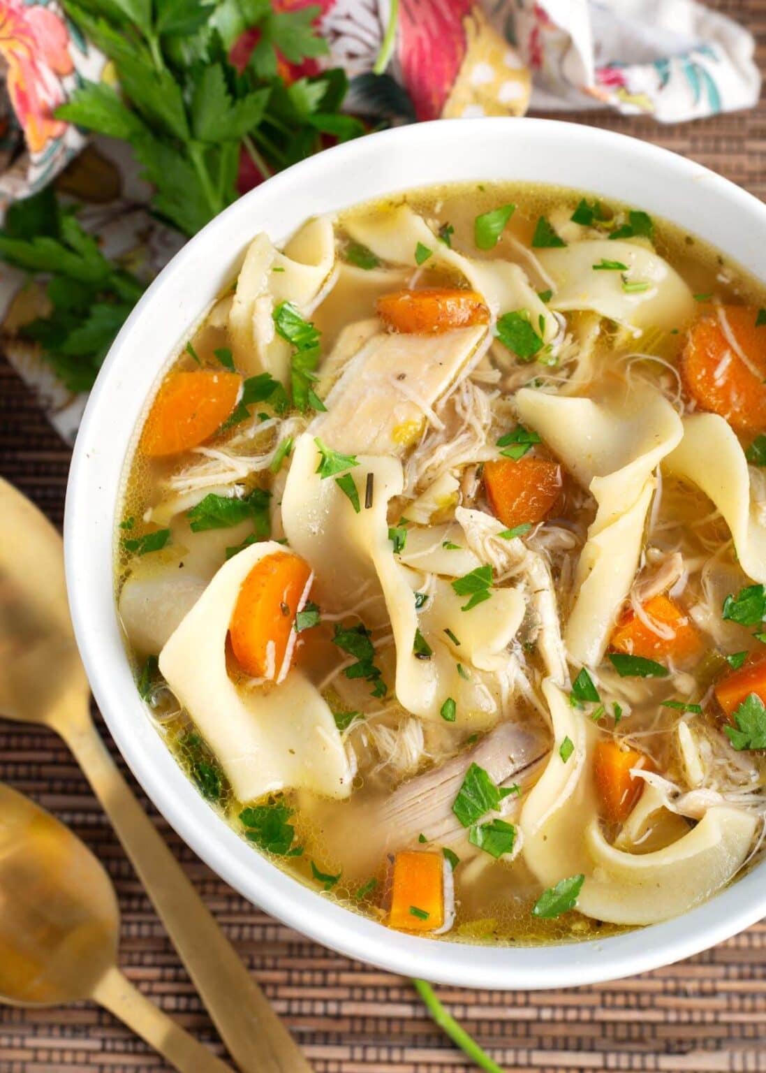 Slow Cooker Chicken Noodle Soup Retro Recipe Box