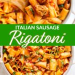 Italian Sausage Rigatoni closeup