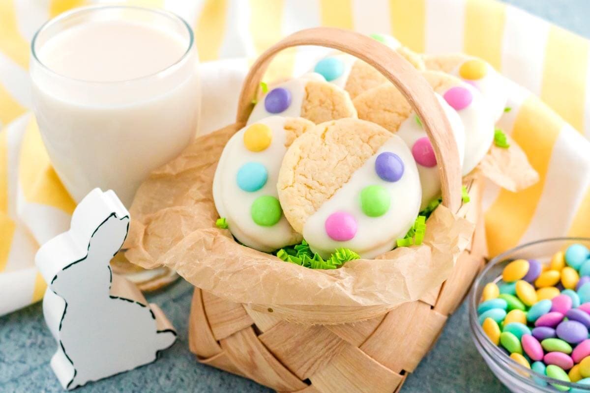 basket of Easter cookies