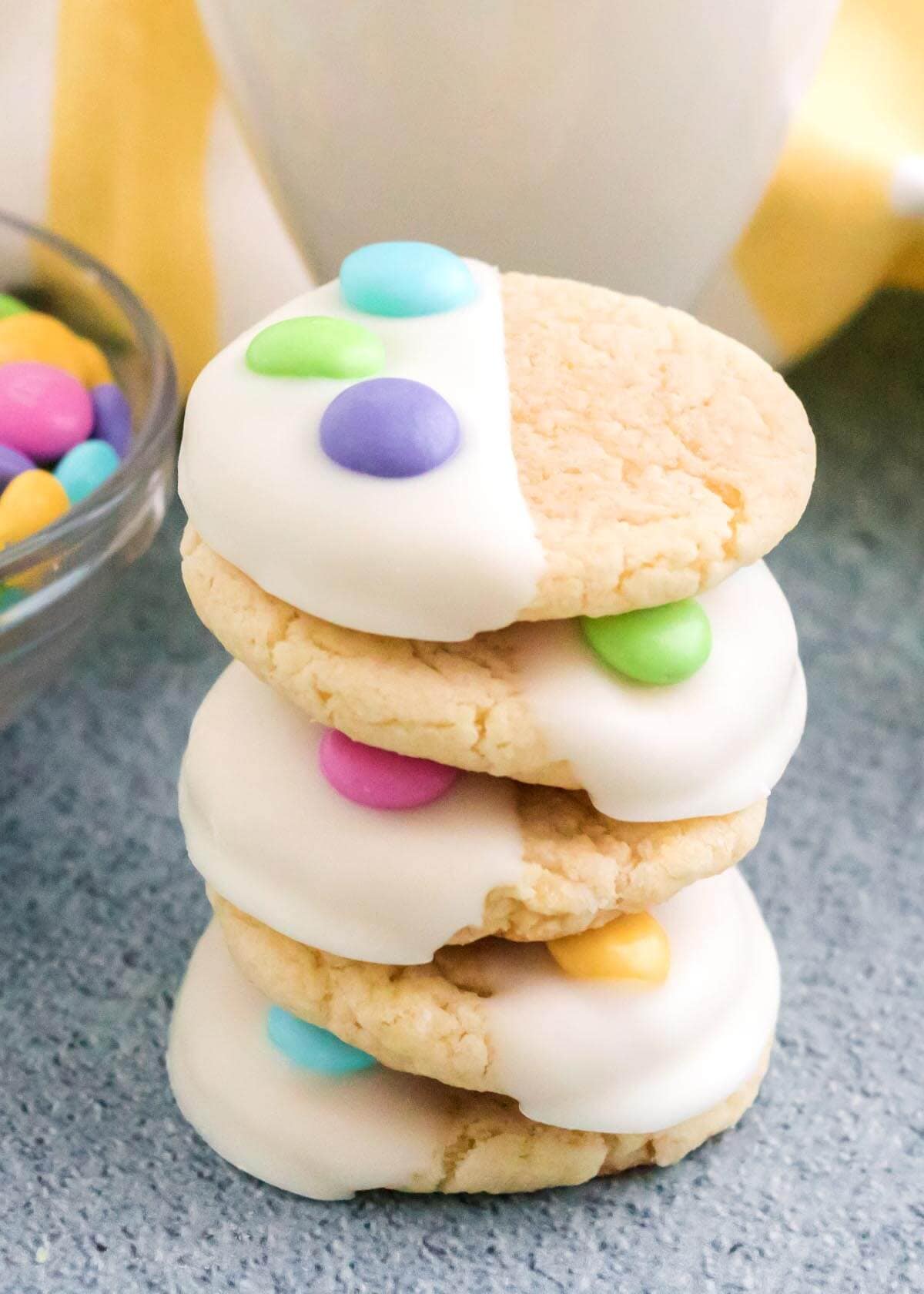 stack of 5 Easter cookies