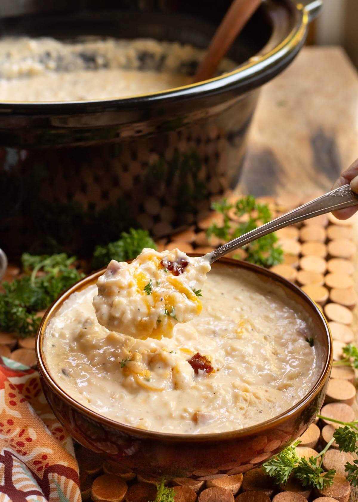 Crockpot Hash Brown Potato Soup